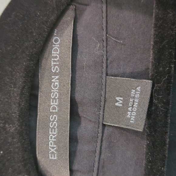 Express Black Collared Blouse M - Picture 2 of 3